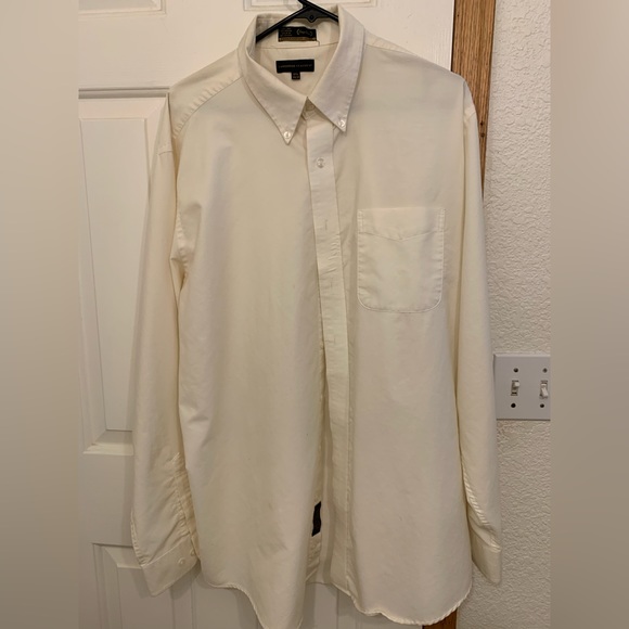 2pack Cambridge classics white button up long sleeve shirts 17.5 34/35 bundle - Picture 2 of 4